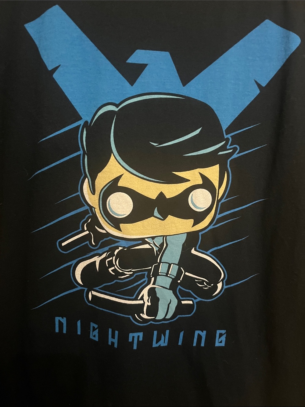 Funko Nightwing Pop! Graphic Tee - Black, Blue, Gold